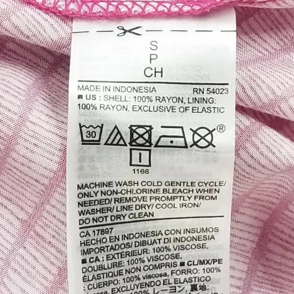 Old Navy Small Women's The Cami Dress Spaghetti String Side Zip Pink White Strip - Picture 8 of 8